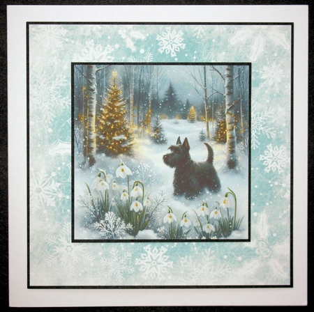 Winter Snowdrop Forest Dogs 6 by Marion Kimberley-Scott