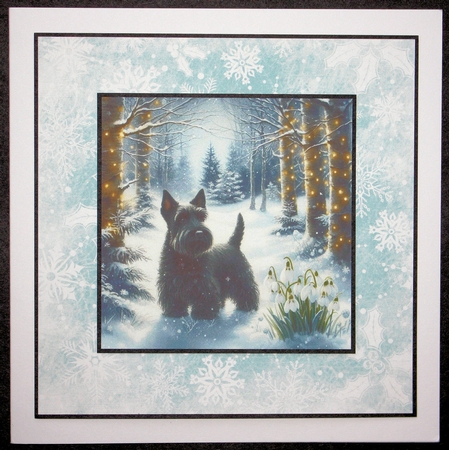 Winter Snowdrop Forest Dogs 6 by Marion Kimberley-Scott