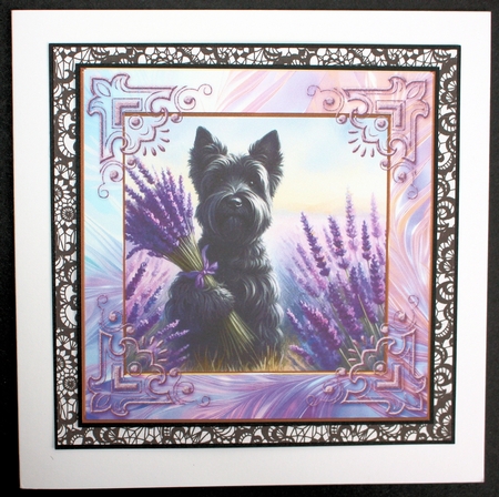 3 Lavender Scottie card front/toppers 1 by Marion Kimberley-Scott