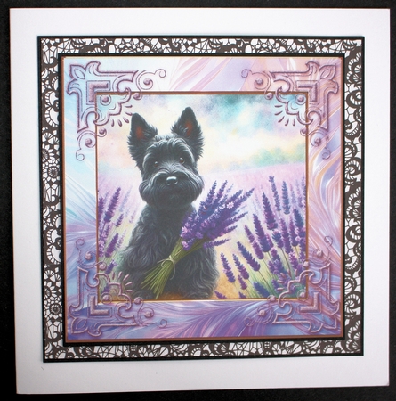 3 Lavender Scottie card front/toppers 3 by Marion Kimberley-Scott
