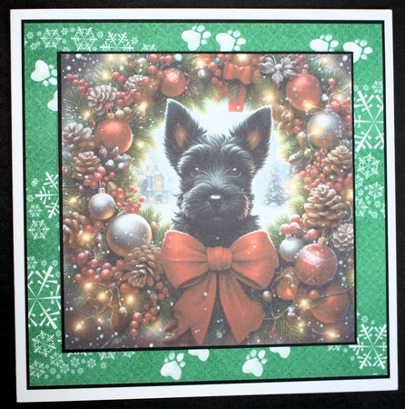 Christmas Wreath Pups 11 by Marion Kimberley-Scott