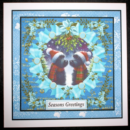 Christmas Scotties card front 9 by Marion Kimberley-Scott