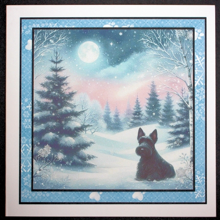 Pastel Winter Forest Dogs 9 by Marion Kimberley-Scott