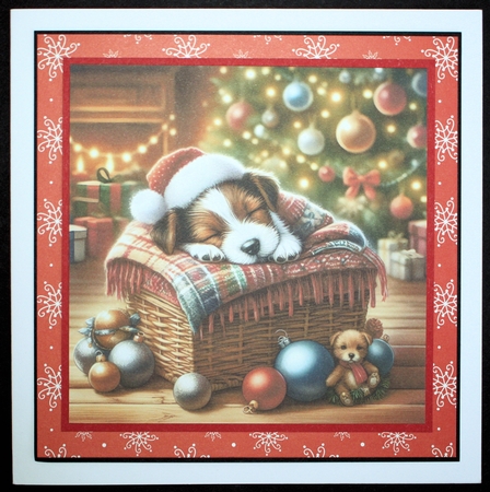 Cute Christmas Sleeping Pups 3 by Marion Kimberley-Scott