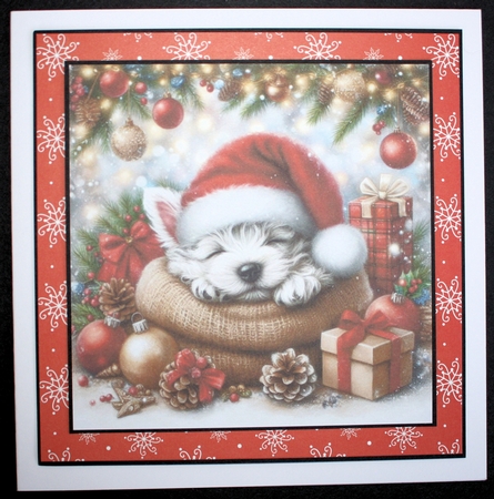 Sleepy Santa Hat Pups 10 by Marion Kimberley-Scott