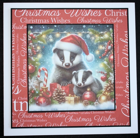 Festive Badgers by Marion Kimberley-Scott