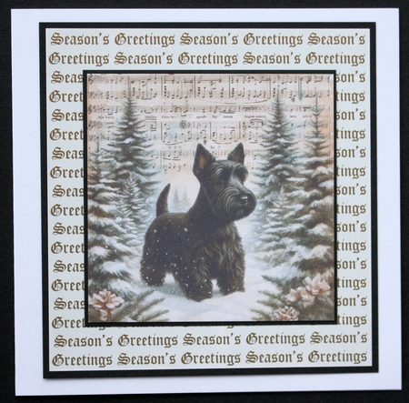 Vintage Music Christmas Dogs  11 by Marion Kimberley-Scott