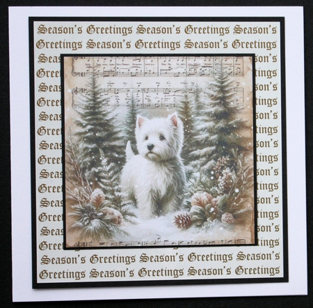 Vintage Music Christmas Dogs  11 by Marion Kimberley-Scott