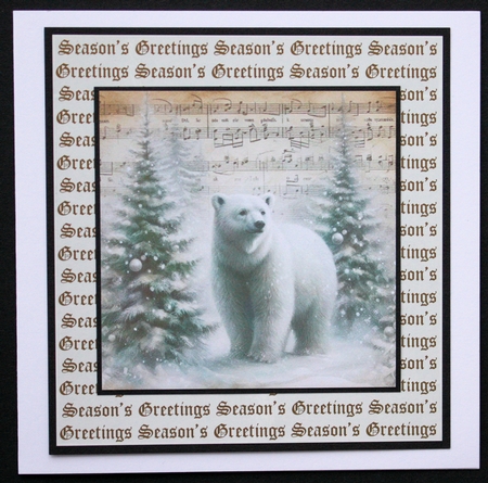 Vintage Music Christmas Polar Bear by Marion Kimberley-Scott