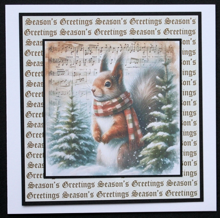 Vintage Music Christmas Squirrels  by Marion Kimberley-Scott