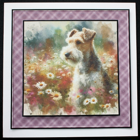Watercolour Floral Dogs 3 by Marion Kimberley-Scott