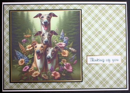 greyhound toppers by Marion Kimberley-Scott