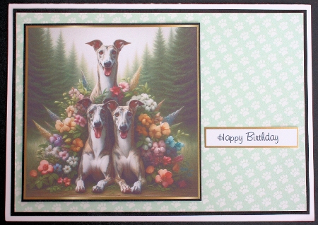 greyhound toppers by Marion Kimberley-Scott