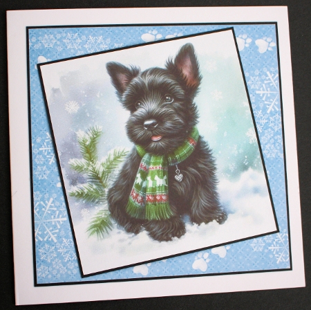 Cute Christmas Scarf Pups 12 by Marion Kimberley-Scott
