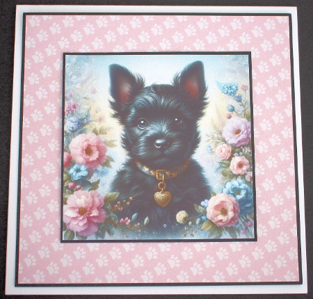 Floral hearts pups 5 by Marion Kimberley-Scott