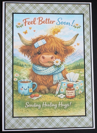 feel better soon  highland coo by Marion Kimberley-Scott