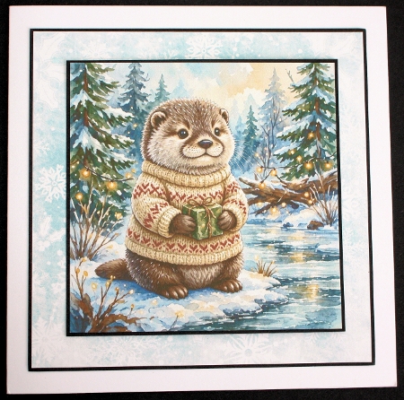 Festive otter by Marion Kimberley-Scott