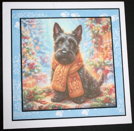 Christmas scarf  dogs 4 by Marion Kimberley-Scott