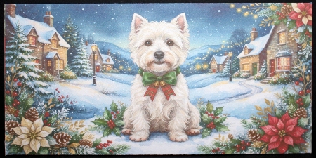 Christmas Westie money Wallet by Marion Kimberley-Scott