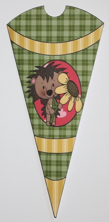 Floral Hedgehog Pillow Cone 3 by Marion Kimberley-Scott
