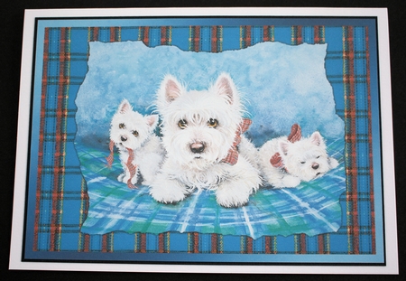 Pure Westies Our Family Rectangular Large 5 by 7 Card Front by Marion Kimberley-Scott