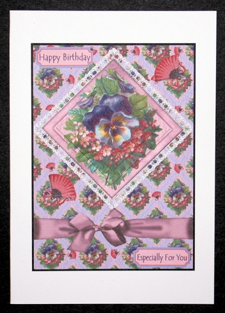 Purple Pansy with Pink Fans by Marion Kimberley-Scott