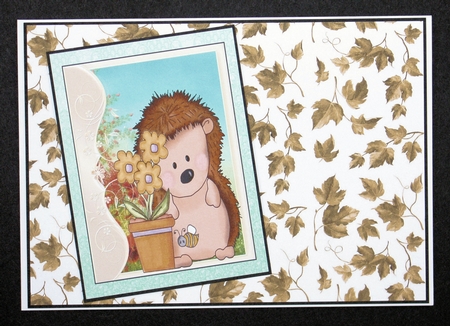 Ivy Leaves A4 Backing Paper in Brown by Marion Kimberley-Scott