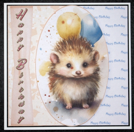 Happy Birthday Blue Background by Marion Kimberley-Scott