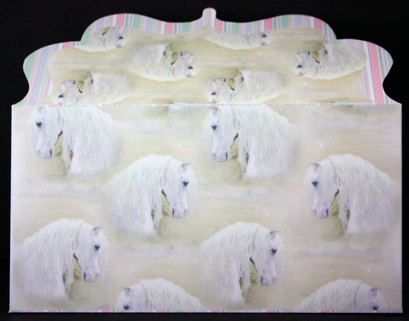 Horse Heads Clutch Bag Money/voucher Wallet 4 by Marion Kimberley-Scott
