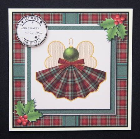 Christmas Tartan Angel - Quick Topper by Marion Kimberley-Scott