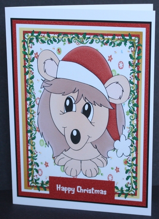 Little Hedgehog in Santa Hat  by Marion Kimberley-Scott