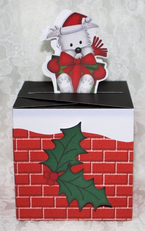 3D Xmas Westie Dog Shaped Top Gift Box Mini Kit by Marion Kimberley-Scott