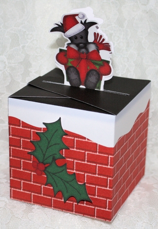 3D Xmas Scottie Dog Shaped Top Gift Box Mini Kit by Marion Kimberley-Scott