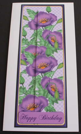 Purple Poppy Quick Large Dl Card by Marion Kimberley-Scott