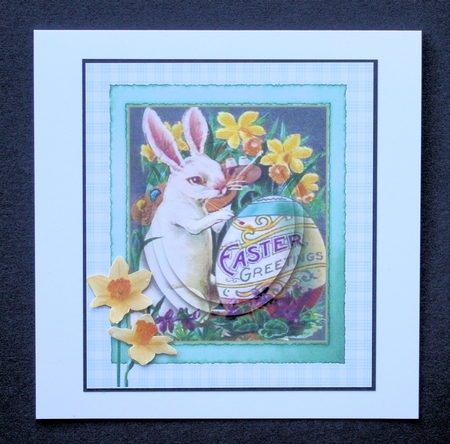 Easter Bunny Greetings Topper with Layers by Marion Kimberley-Scott