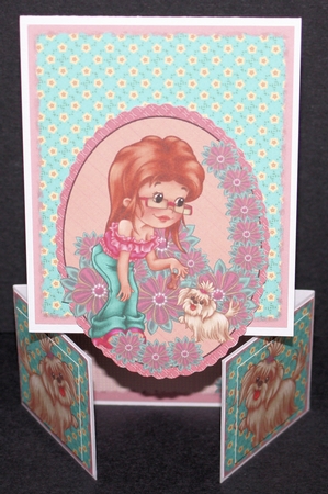 Dutch Fold Card - Biscuit for the Puppy by Marion Kimberley-Scott