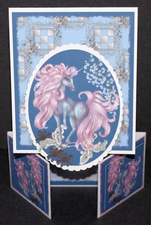 Dutch Fold Card - Unicorn by Marion Kimberley-Scott