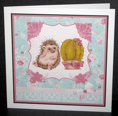 Hedgehog Card Topper & Decoupage by Marion Kimberley-Scott
