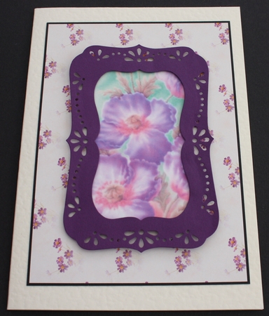 Topper with Verse , Lilac Poppies by Marion Kimberley-Scott