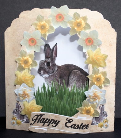 Daffodil Bunny Card by Marion Kimberley-Scott