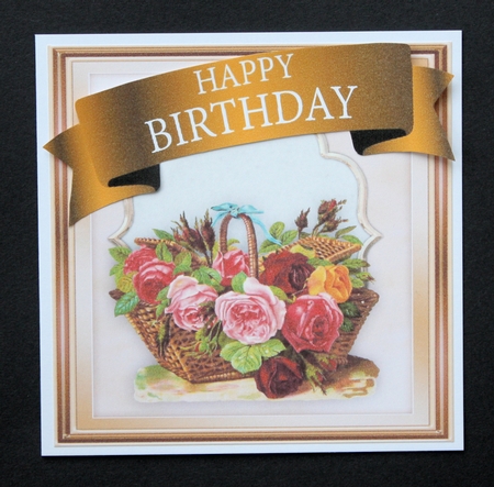 Birthday Banner Tags in White for A4 Cards by Marion Kimberley-Scott