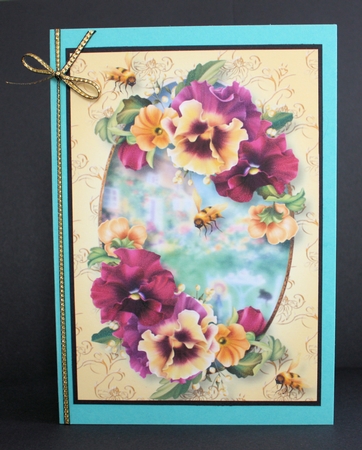 Pansies at the Flower Cottage A5 by Marion Kimberley-Scott