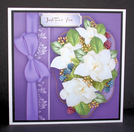 Beautifukl White Magnolias on a Ornate Mat ,  by Marion Kimberley-Scott