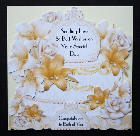 That Beautiful Birthday Cake - Champagne Roses & Lillies by Marion Kimberley-Scott