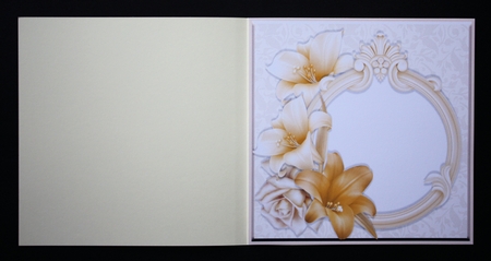 That Beautiful Birthday Cake - Champagne Roses & Lillies Insert by Marion Kimberley-Scott