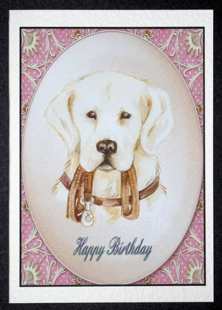 Retriever  -  Happy Birthday by Marion Kimberley-Scott
