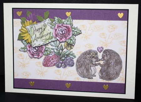 Anniversary - Hedgehog Couple by Marion Kimberley-Scott