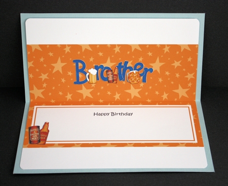 Large DL Birthday BROTHER insert by Marion Kimberley-Scott