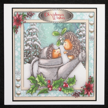 8x8 Mini Kit , Hedgehogs Mistletoe Kisses by Marion Kimberley-Scott