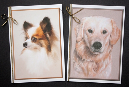Golden Lab and Papillon Toppers by Marion Kimberley-Scott
